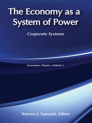 cover image of The Economy as a System of Power